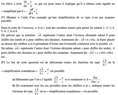 simplifications scandaleuses